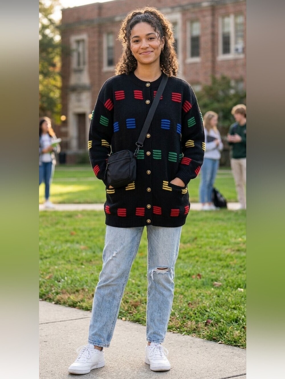 {BASLER} Vintage 90s Button-Down Wool Sweater